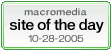 Macromedia Site of The Day award